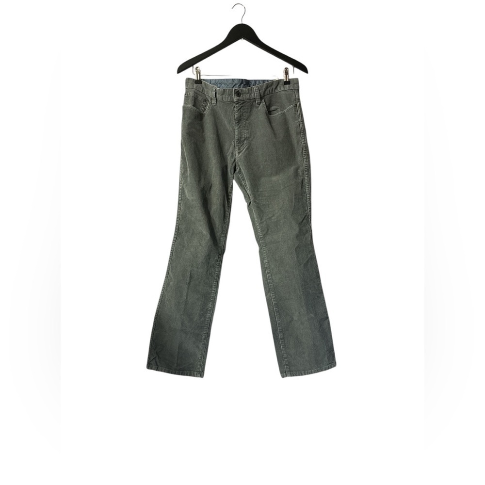 L.L Bean Standard Fit Corduroy Pants Gray Men Size 33
